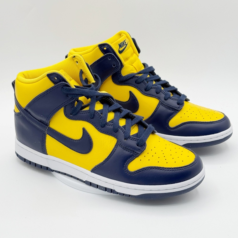 Nike Dunk Hi Retro Se Size 9.5 Mens Varsity Maize / Midnight Navy HF3143-700